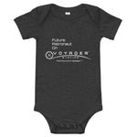 Future Astronaut on Voyager Station Baby short sleeve one piece - Dark Colors